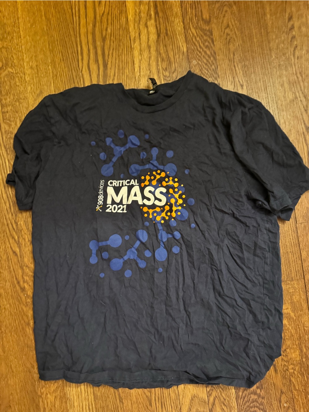 District Navy Graphic Tee with Blue and Yellow Accents - Critical Mass 2021